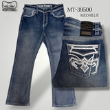 Montero Men's Blue Modern Boot Denim Jeans - MON 39500 - Montero