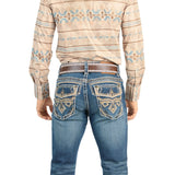 Montero Men's Blue Modern Boot Denim Jeans - MON 4640 - Montero