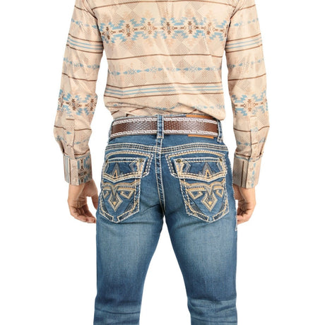 Montero Men's Blue Modern Boot Denim Jeans - MON 4640 - Montero