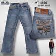 Montero Men's Blue Modern Boot Denim Jeans - MON 4656 Light Blue - Montero