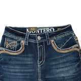 Montero Men's Blue Modern Boot Denim Jeans-MON 4679 - Montero