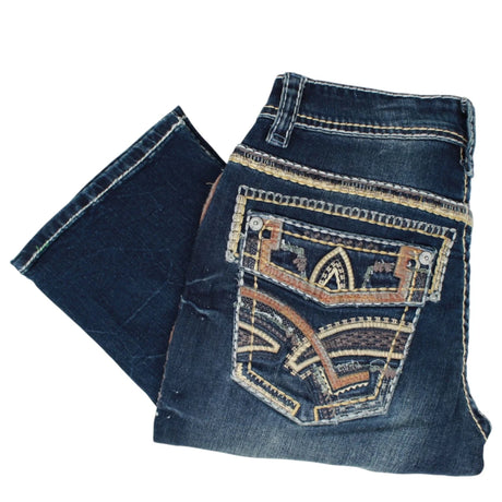 Montero Men's Blue Modern Boot Denim Jeans-MON 4679 - Montero