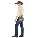 Montero Men's Dark Blue Modern Boot Denim Jeans - MON - 4637 - Montero