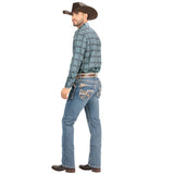 Montero Men's Light Blue Modern Boot Denim Jeans - MON 4639 - Montero