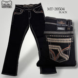 Montero Men's Blue Modern Boot Denim Jeans-MON 39504