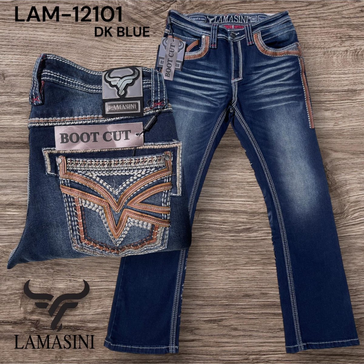 Pantalón Vaquero de Mezclilla LAM - 12101 - Lamasini