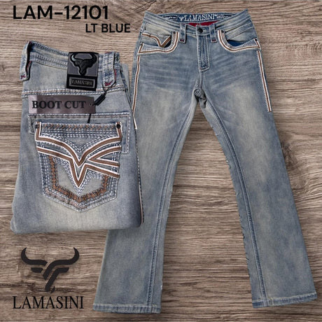 Pantalón Vaquero de Mezclilla LAM - 12101 - Lamasini