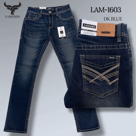 Pantalones Vaqueros Para Hombre Maurelio Modriano - Corte Regular, Azul Claro, 5 Bolsillos, 100% Algodón, Talla 34W X 32L