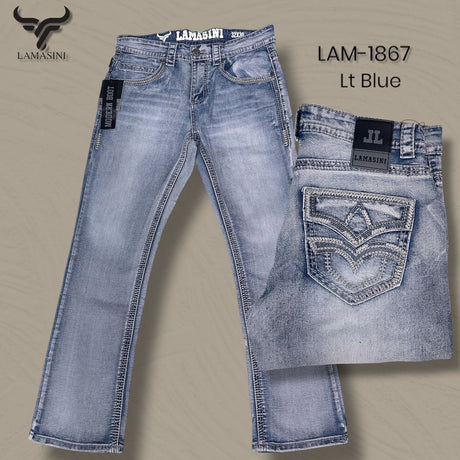 Pantalon Vaquero de Mezclilla LAM - 1867 - Lamasini