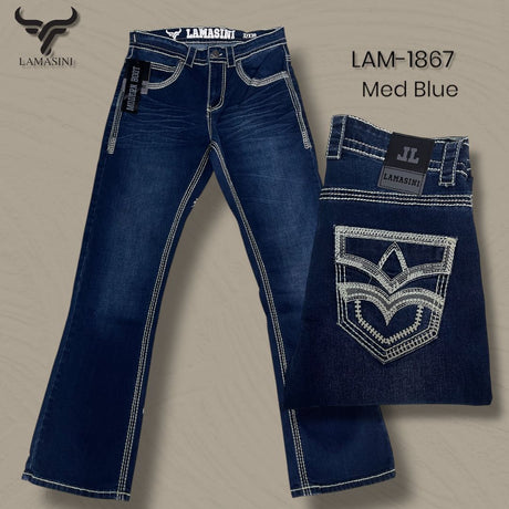 Pantalon Vaquero de Mezclilla LAM - 1867 - Lamasini