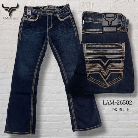 Pantalon Vaquero de Mezclilla LAM - 26502 - Lamasini