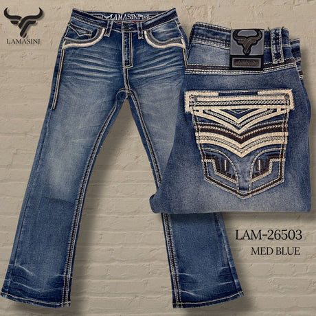 Pantalón Vaquero de Mezclilla LAM - 26503 - Lamasini