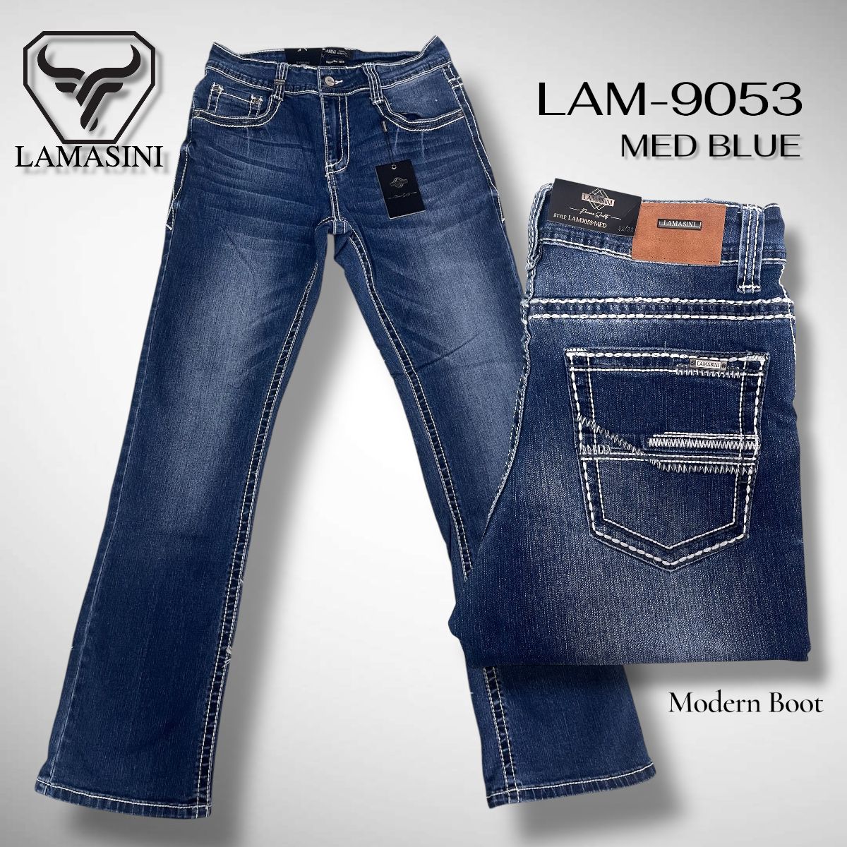 Pantalón Vaquero de Mezclilla LAM - 9053 - Lamasini