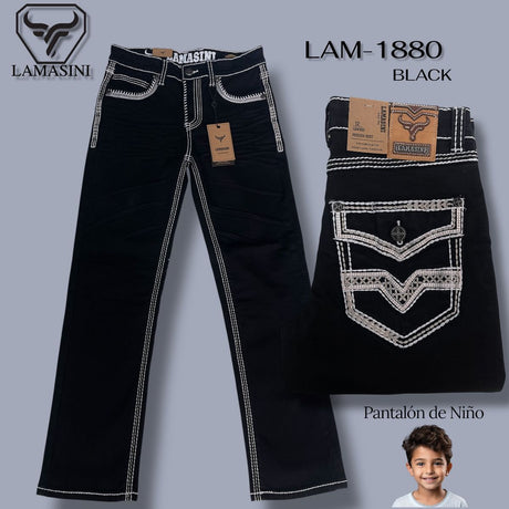 Pantalon Vaquero de Mezclilla para Ninos LAM - 1880 - Lamasini