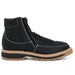 Petatillo Square Toe Double Density Work Boots Black with Double Zipper - Hooch