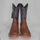 Men's Caiman Hornback Print Square Toe Boots in Matte Cognac - Tanner Mark Boots 