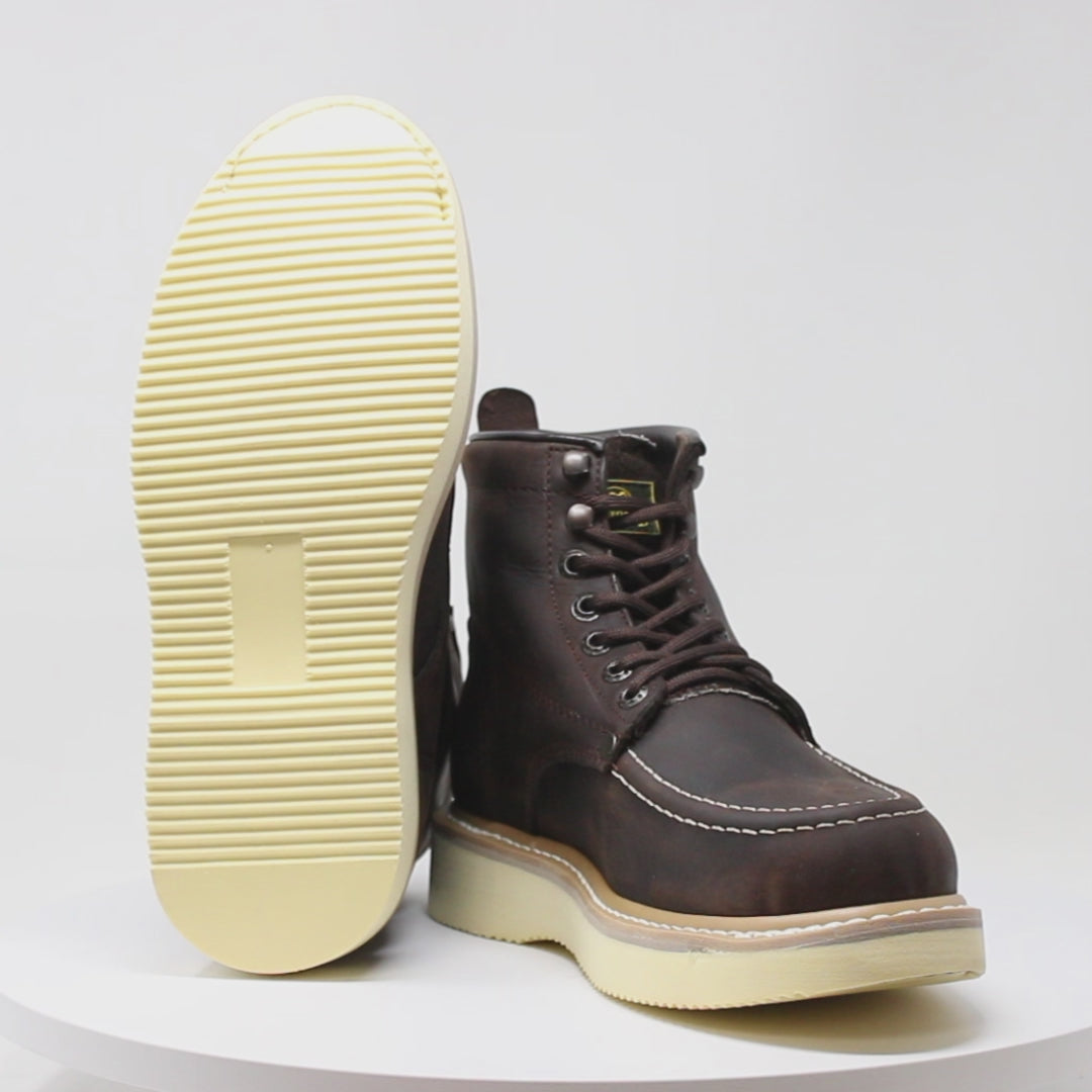Rodeo Imports Men's Lace-Up Work Boots with Mil Rayas Sole 