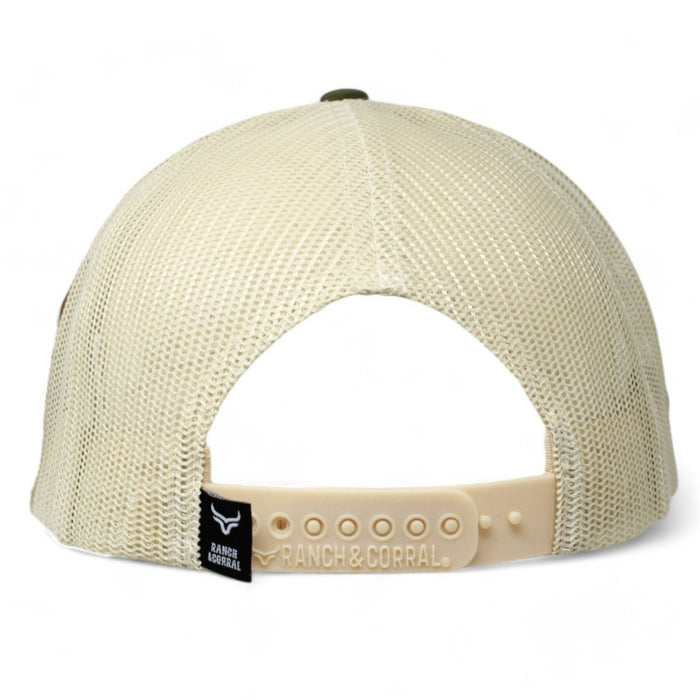 Ranch & Corral Trucker Hat Green Beige Horse - Hooch