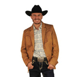 Saco Camel Vaquero de Gamuza con Bordado Western, Lam - 516 - Lamasini