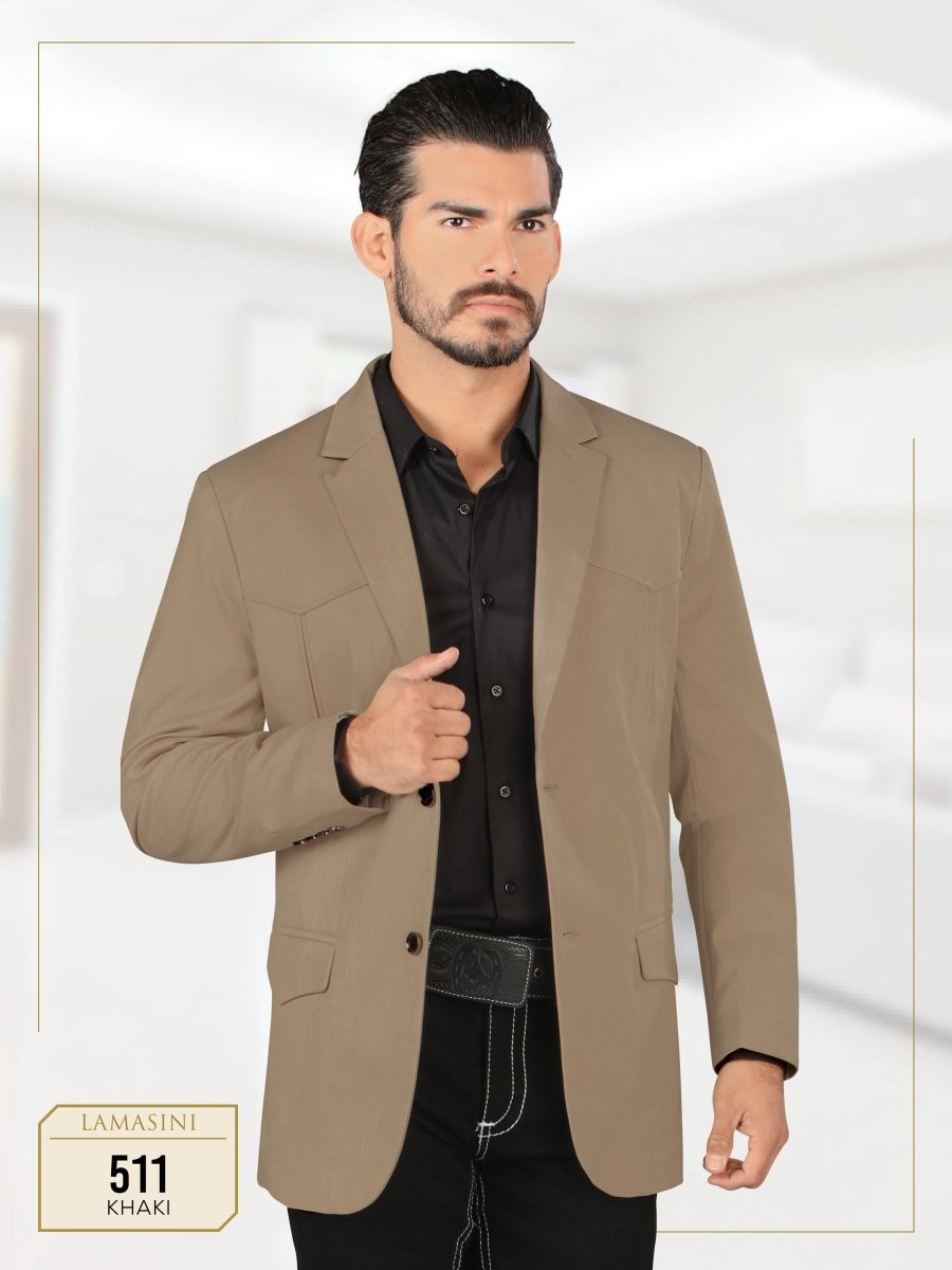 Saco Vaquero de Vestir para Hombre - Lamasini Khaki - Lamasini