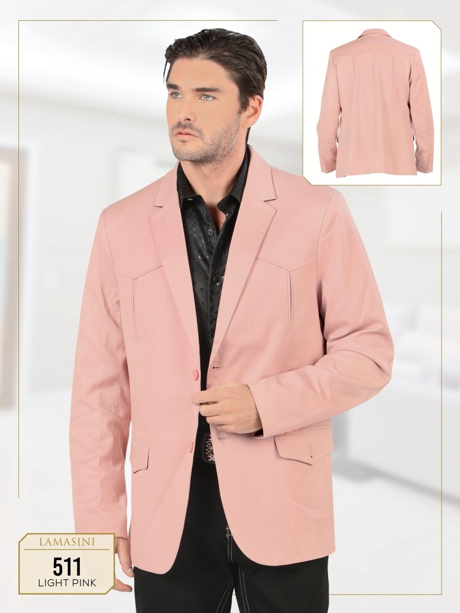 Cowboy Dress Jacket for Men -Lamasini Light Pink