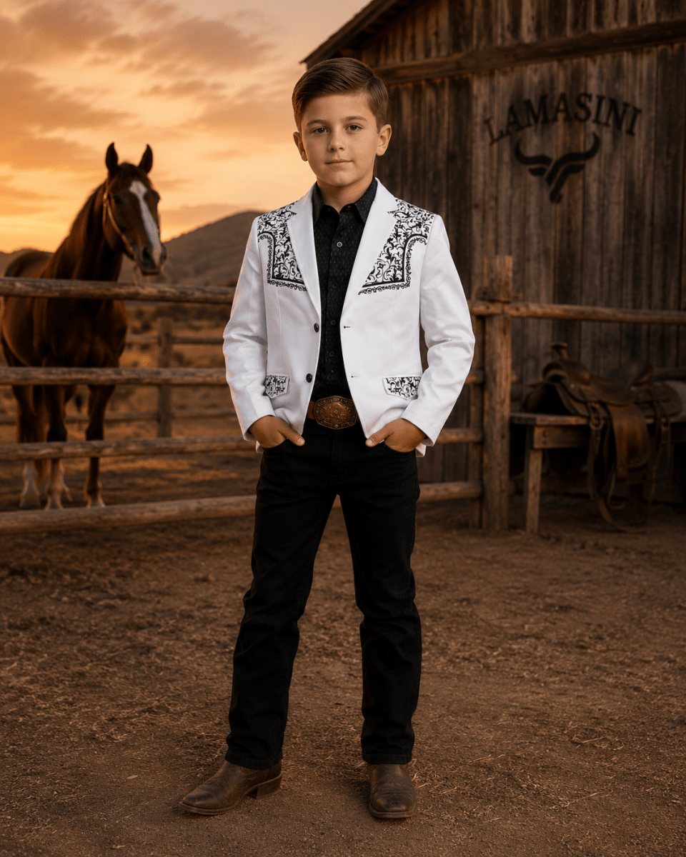 Saco Vaquero para Nino Lamasini - 514 Blanco - Lamasini