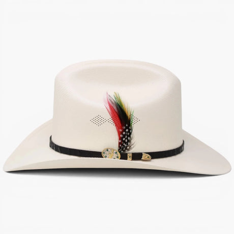 Sombrero 1000X San Judas Estilo Sinaloa con Plumas -Stone - Tombstone