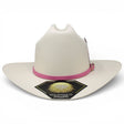 Sombrero 1000X Virgen Estilo Sinaloa con Plumas Toquilla Rosa - White Diamonds Boots