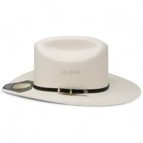 Sombrero 100X San Judas Estilo Sinaloa con Plumas - White Diamonds Boots
