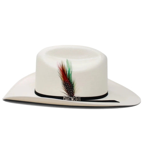 Sombrero Cuernos Chuecos 100X Estilo Sinaloa con Plumas - Cuernos Chuecos