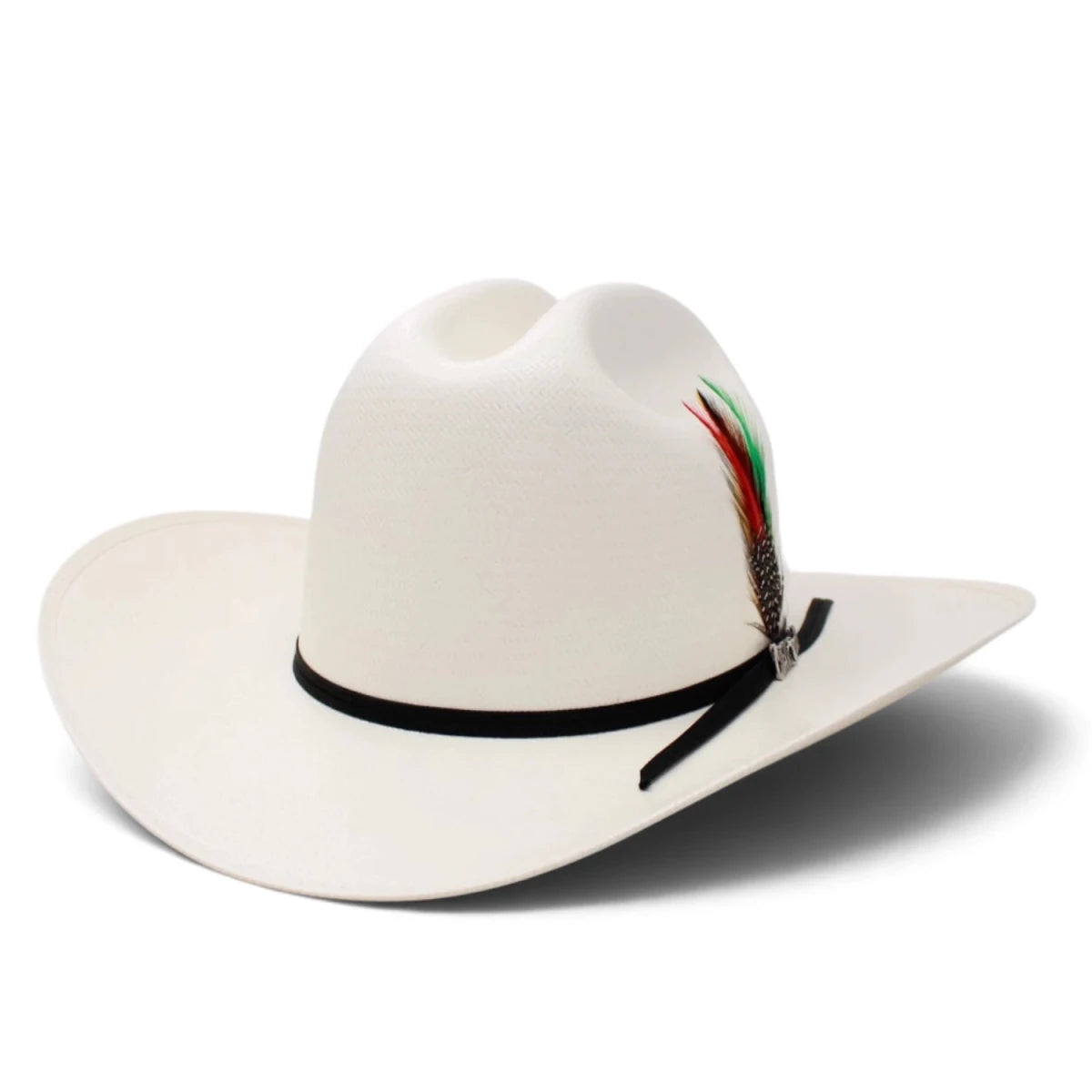 Sombrero Cuernos Chuecos 100X Estilo Sinaloa con Plumas - Cuernos Chuecos