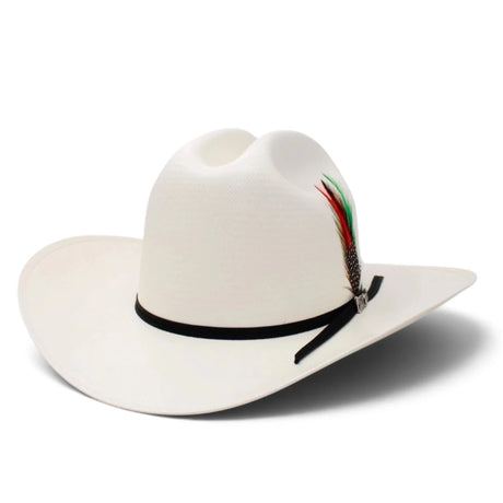 Sombrero Cuernos Chuecos 100X Estilo Sinaloa con Plumas - Cuernos Chuecos