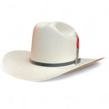 Sombrero Cuernos Chuecos 500X Estilo El Fantasma con Plumas - Cuernos Chuecos