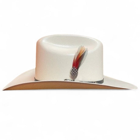 Sombrero Cuernos Chuecos 500X Estilo El Fantasma con Plumas - Cuernos Chuecos