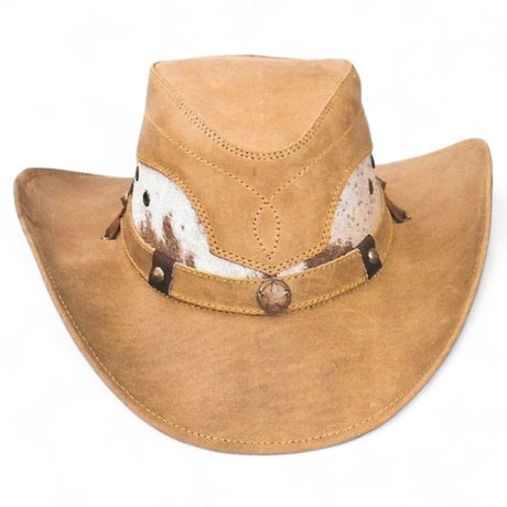 Sombrero de Piel Original Color Arena con Pelo de Vaca TOM - 7203 - Tombstone