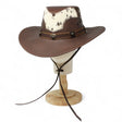 Sombrero de Piel Original Color Cafe con Pelo de Vaca TOM - 7212 - Tombstone