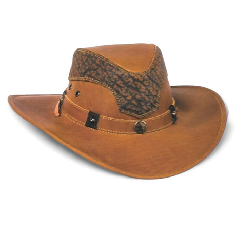 Sombrero de Piel Original Color Cognac con Cuello de Toro TOM - 7109 - Tombstone