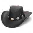 Sombrero de Piel Original Color Negro con Conchos TOM - 7208 - Tombstone