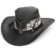 Sombrero de Piel Original Color Negro con Pelo de Vaca TOM - 7204 - Tombstone