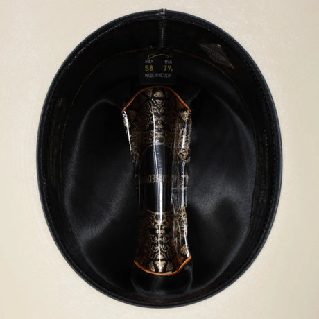 Sombrero Fino 1,000X Estilo Chaparral con Plumas Ala 3.5" Tafilete Original - Tombstone