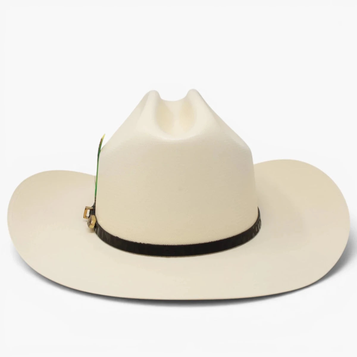 Sombrero Fino 1,000X Estilo Chaparral con Plumas Ala 3.5" Tafilete Original - Tombstone