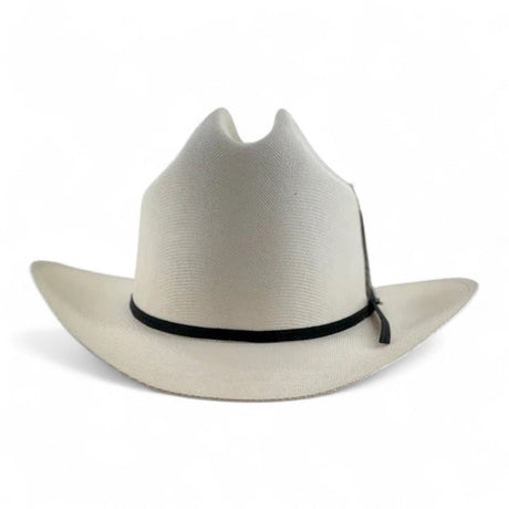 Sombrero Morcon 1,000X Estilo El Fantasma con Plumas y Liston Negro - Rodeo Durango