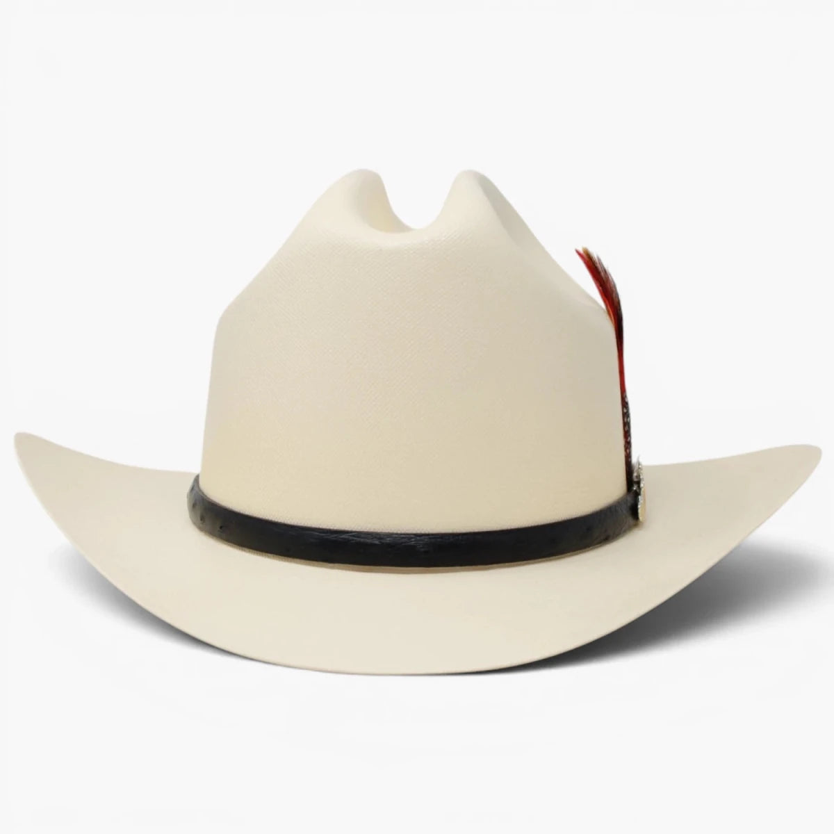 Sombrero Tombstone 10,000X Estilo Sinaloa con Plumas Ala 3 1/2" - Tombstone