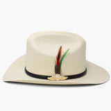 Sombrero Tombstone 10,000X Estilo Sinaloa con Plumas Ala 3 1/2" - Tombstone