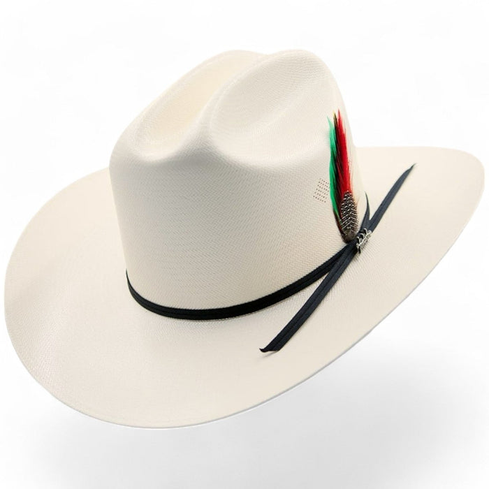 Sombrero Tombstone 100X Estilo Sinaloa con Plumas Ala 3" - Tombstone