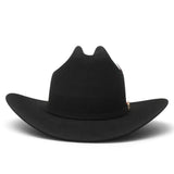 Sombrero Vaquero Stone Hats 100X de Lana Fina Negro San Judas– Horma Sinaloa con Plumas - Tombstone