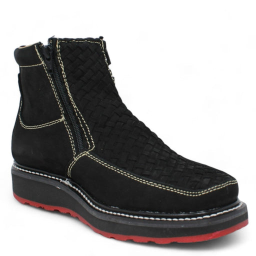 Square Toe Double Density Work Boots with Double Zipper - La Carreta