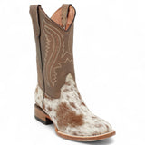 Tanner Mark Bota Cuadrada para Joven Piel Orignal - Pelo de Vaca - Tanner Mark Boots