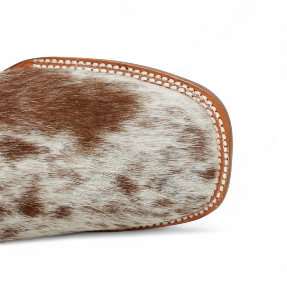 Tanner Mark Bota Cuadrada para Joven Piel Orignal - Pelo de Vaca - Tanner Mark Boots