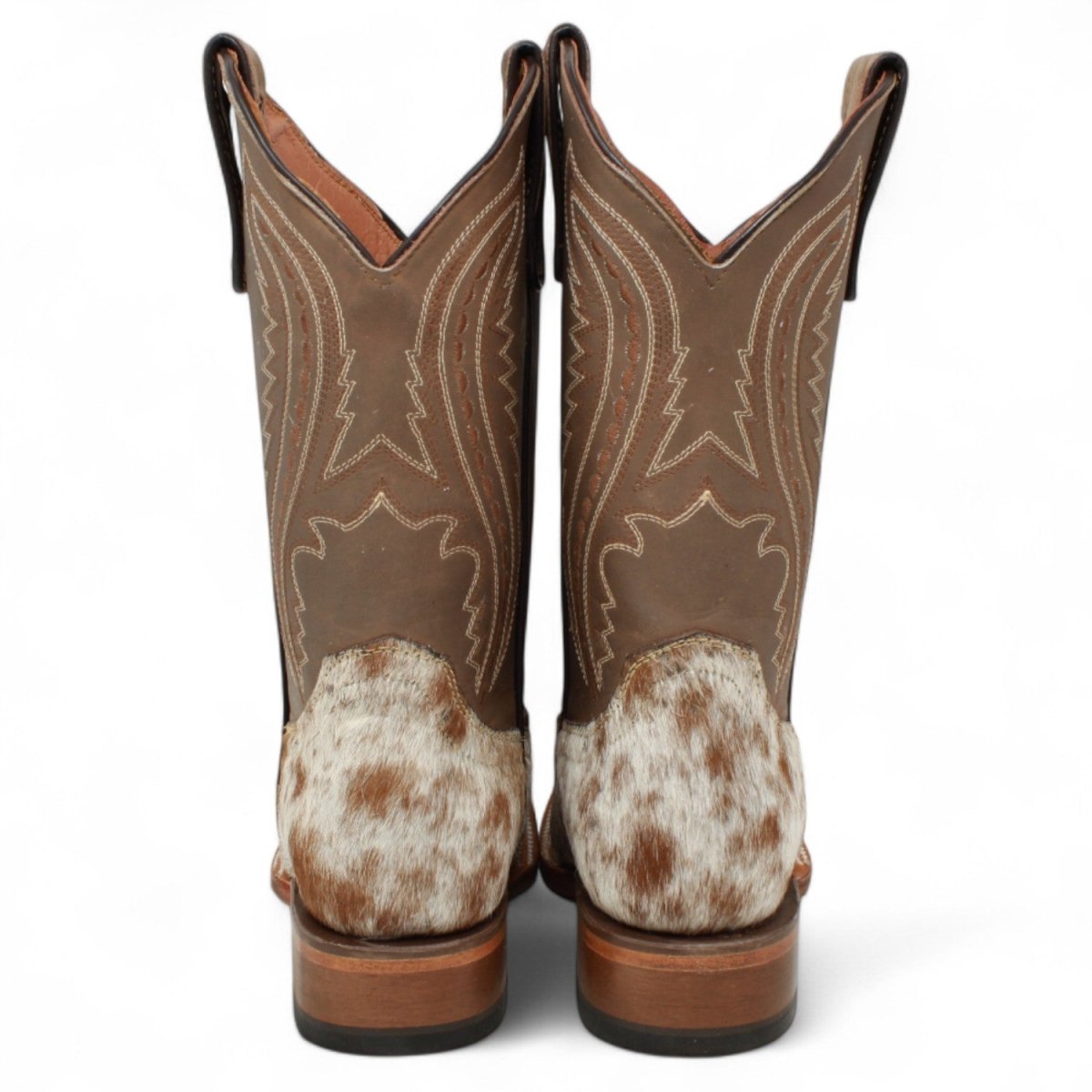 Tanner Mark Bota Cuadrada para Joven Piel Orignal - Pelo de Vaca - Tanner Mark Boots